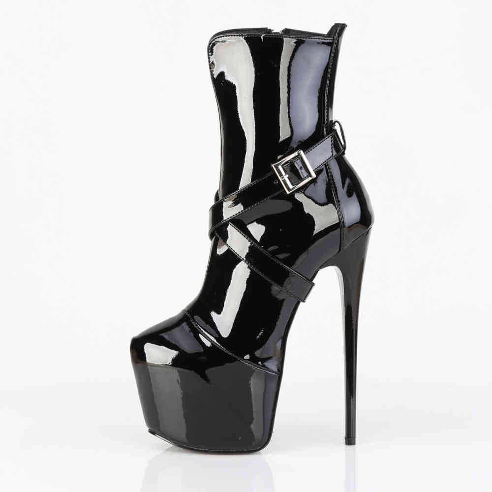 Pleaser - JUBILANT-1011 Plateau Laarzen - Zwart